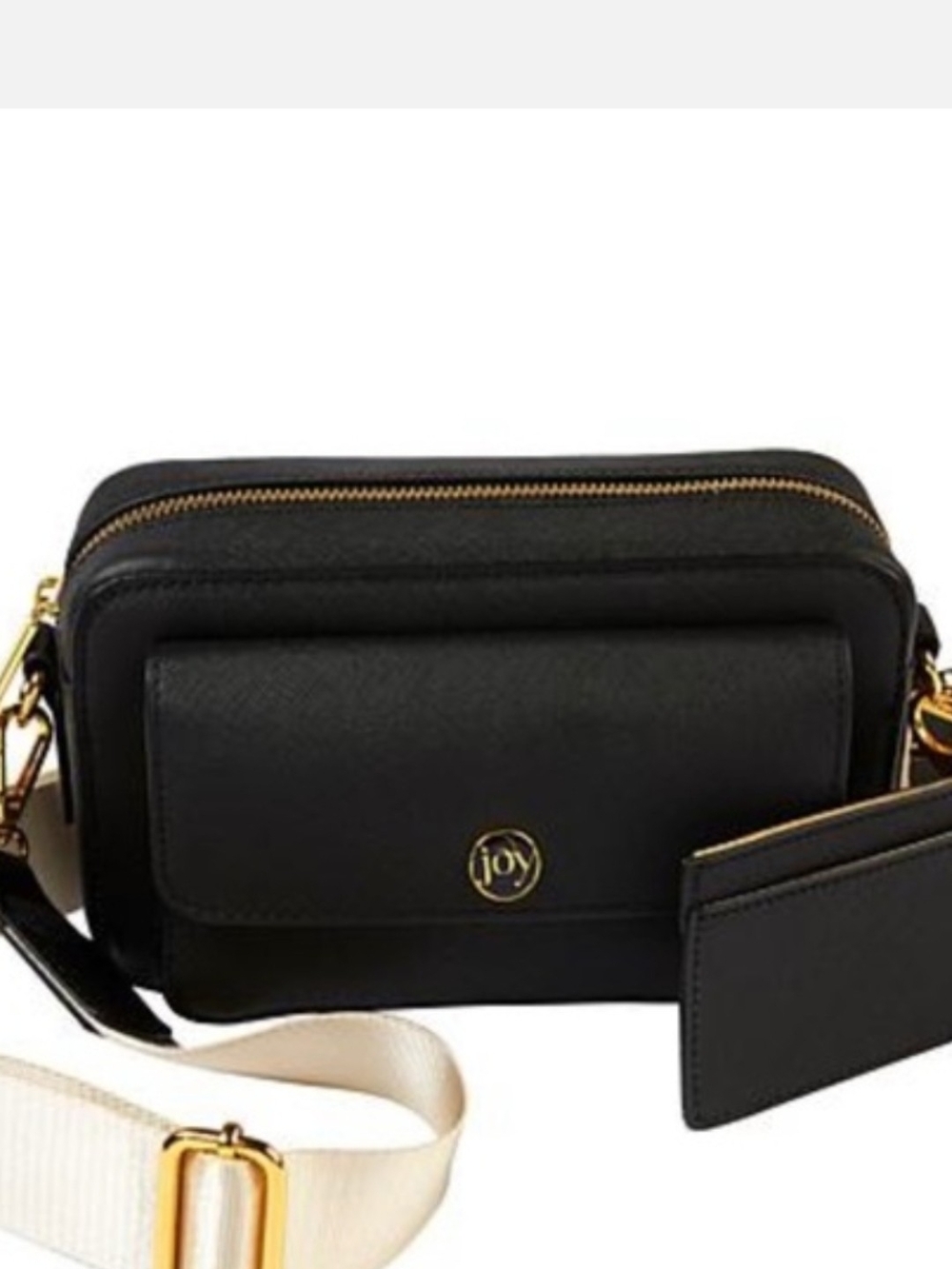 Joy Black Crossbody Bag with Detachable Strap - NWT